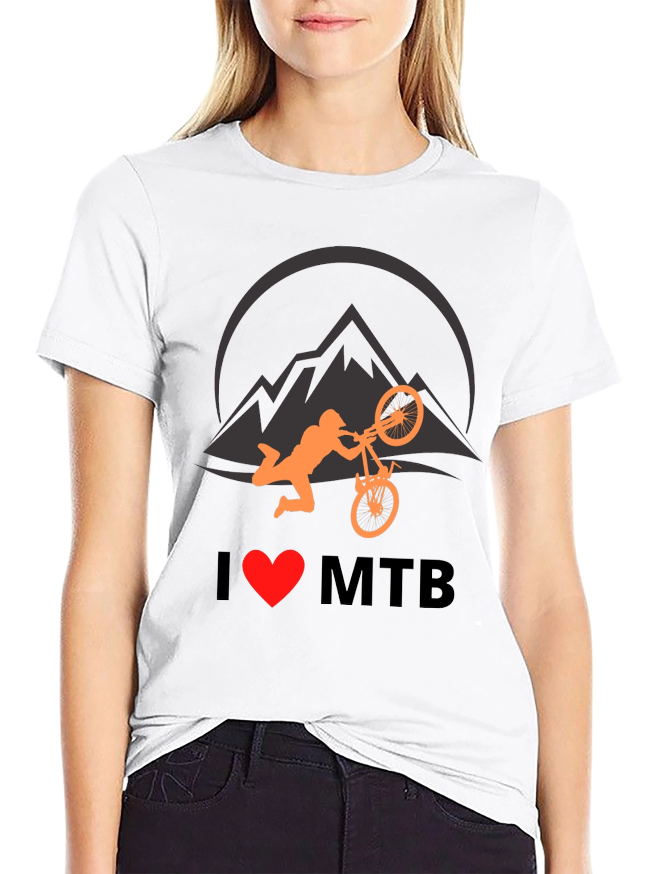 I Heart MTB Black Graphic T-Shirt