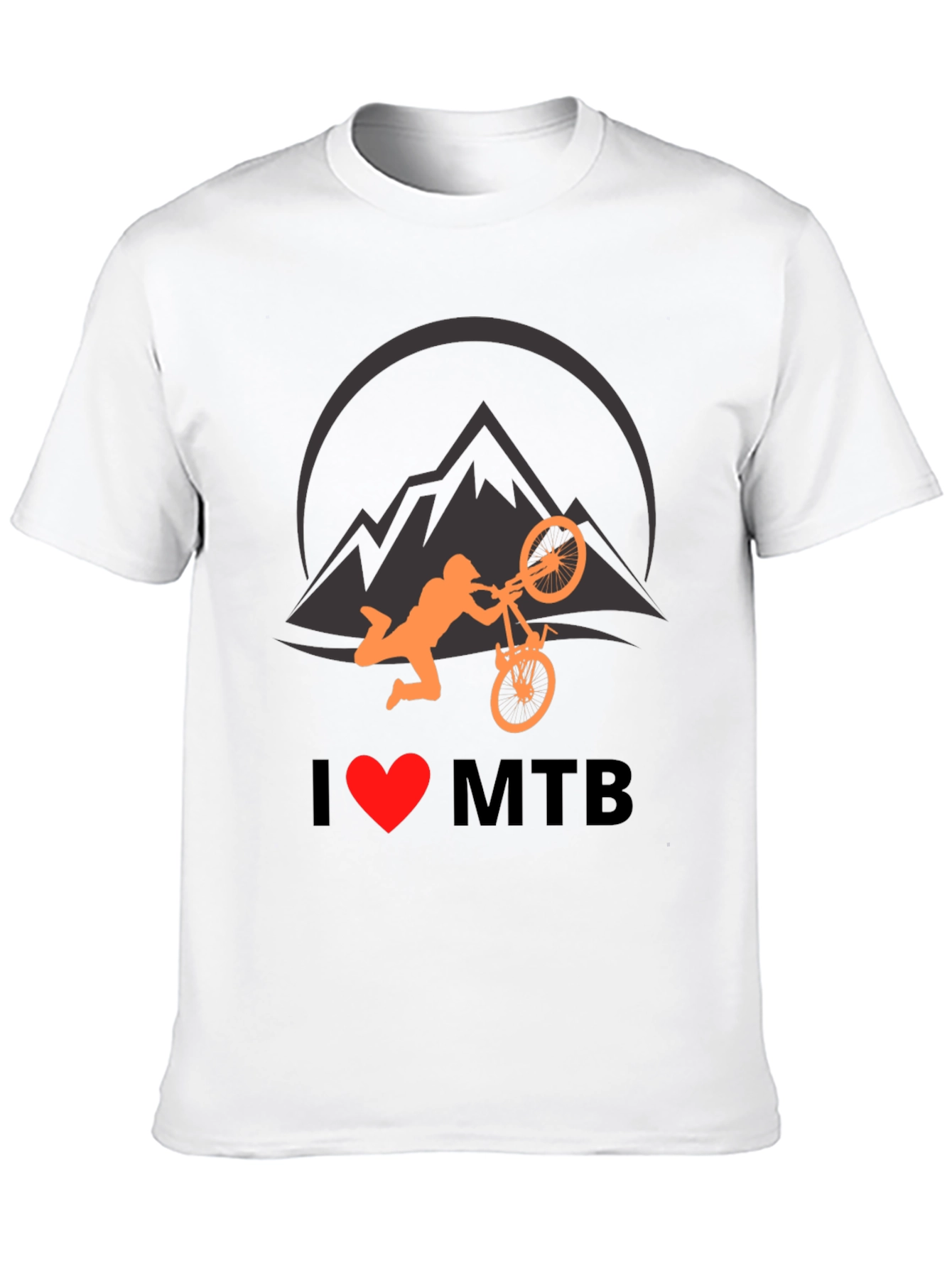 I Heart MTB Black Graphic T-Shirt