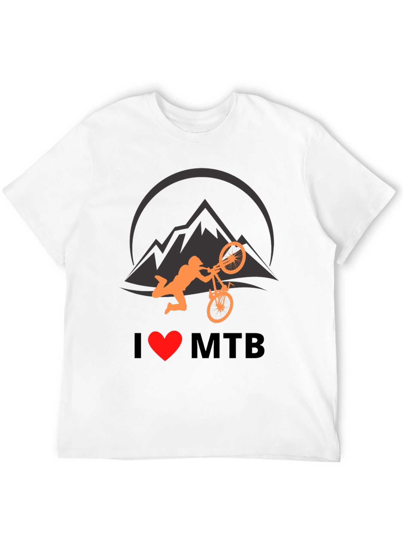 I Heart MTB Black Graphic T-Shirt
