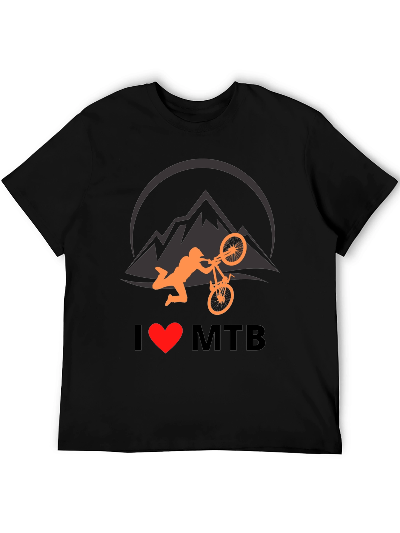 I Heart MTB Black Graphic T-Shirt