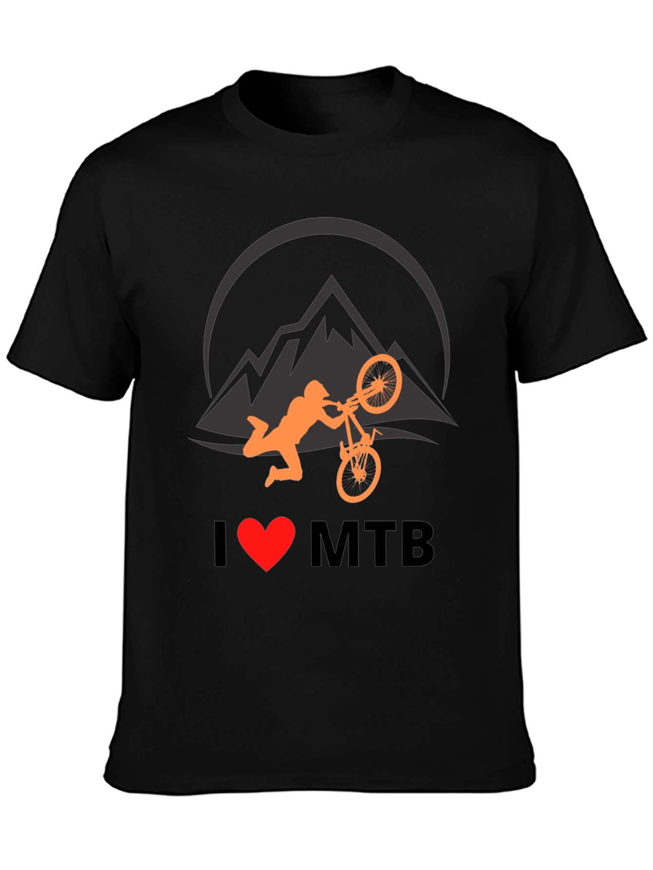 I Heart MTB Black Graphic T-Shirt