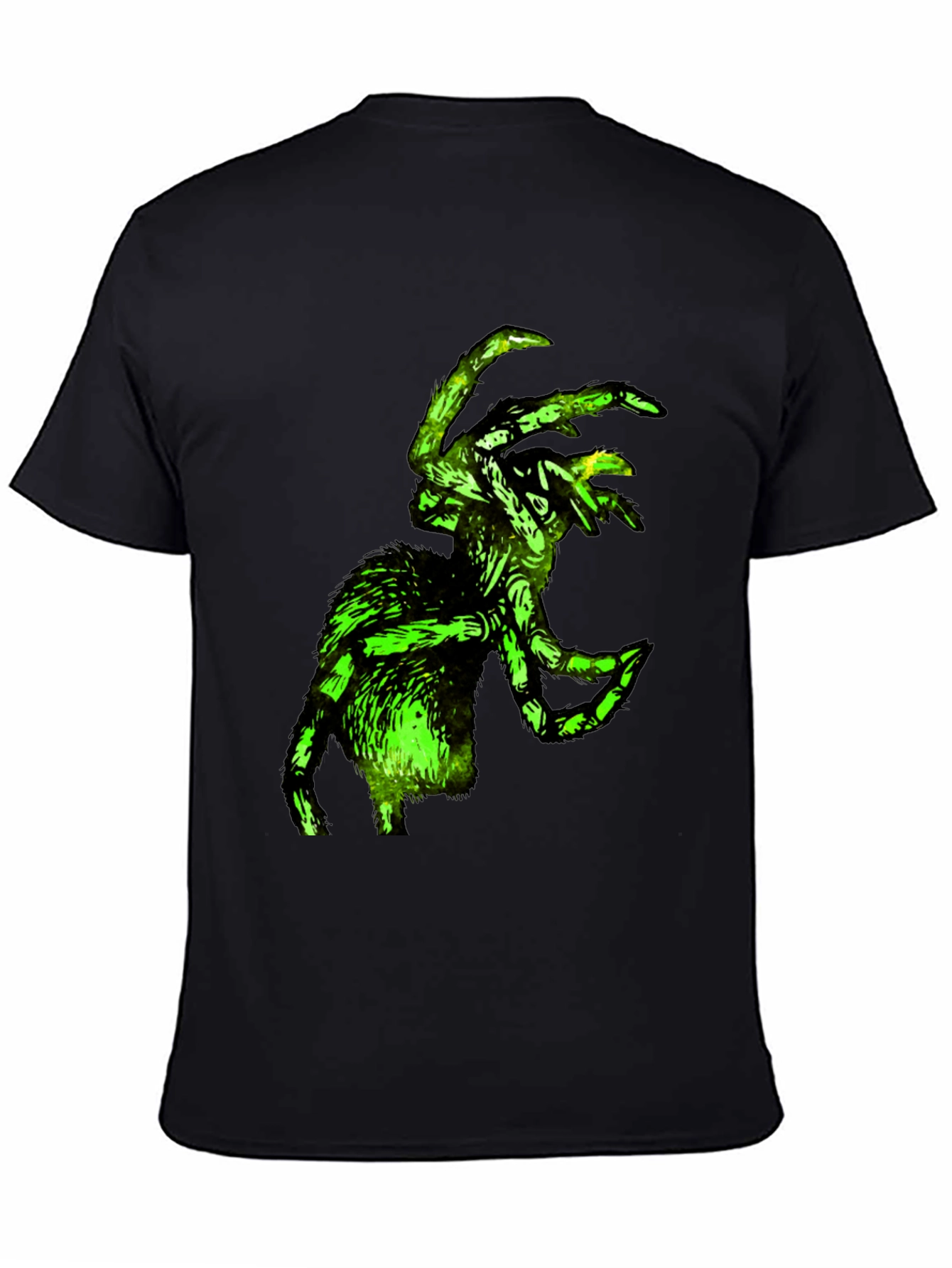 Green Glowing Spider Graphic T-Shirt