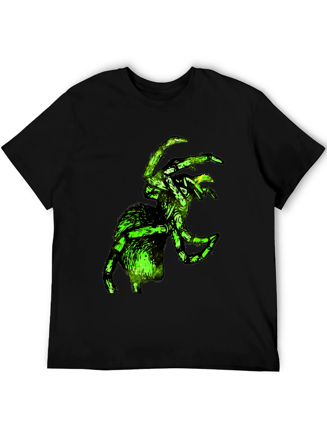 Green Glowing Spider Graphic T-Shirt