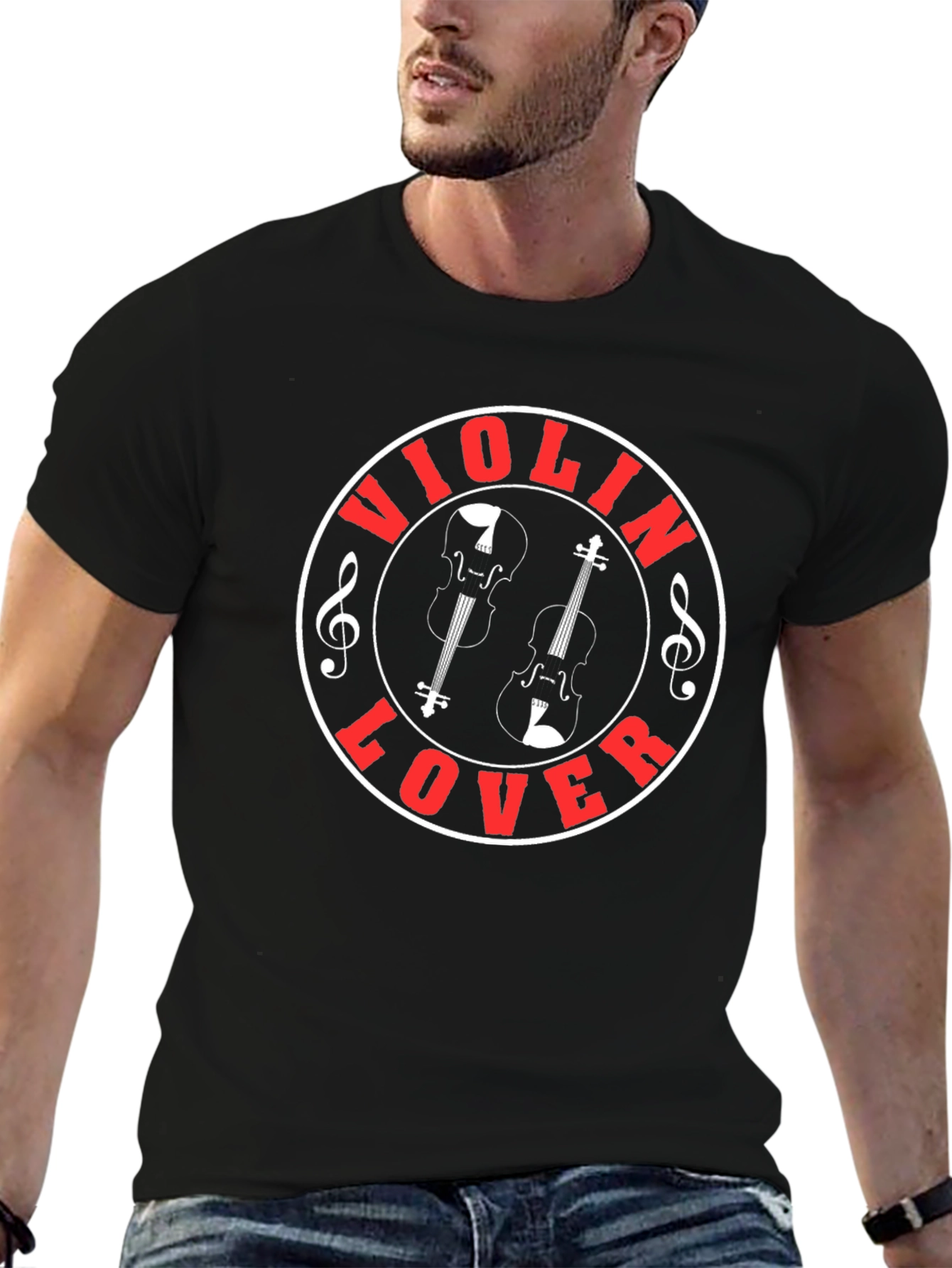 Violin Lover Black T-Shirt