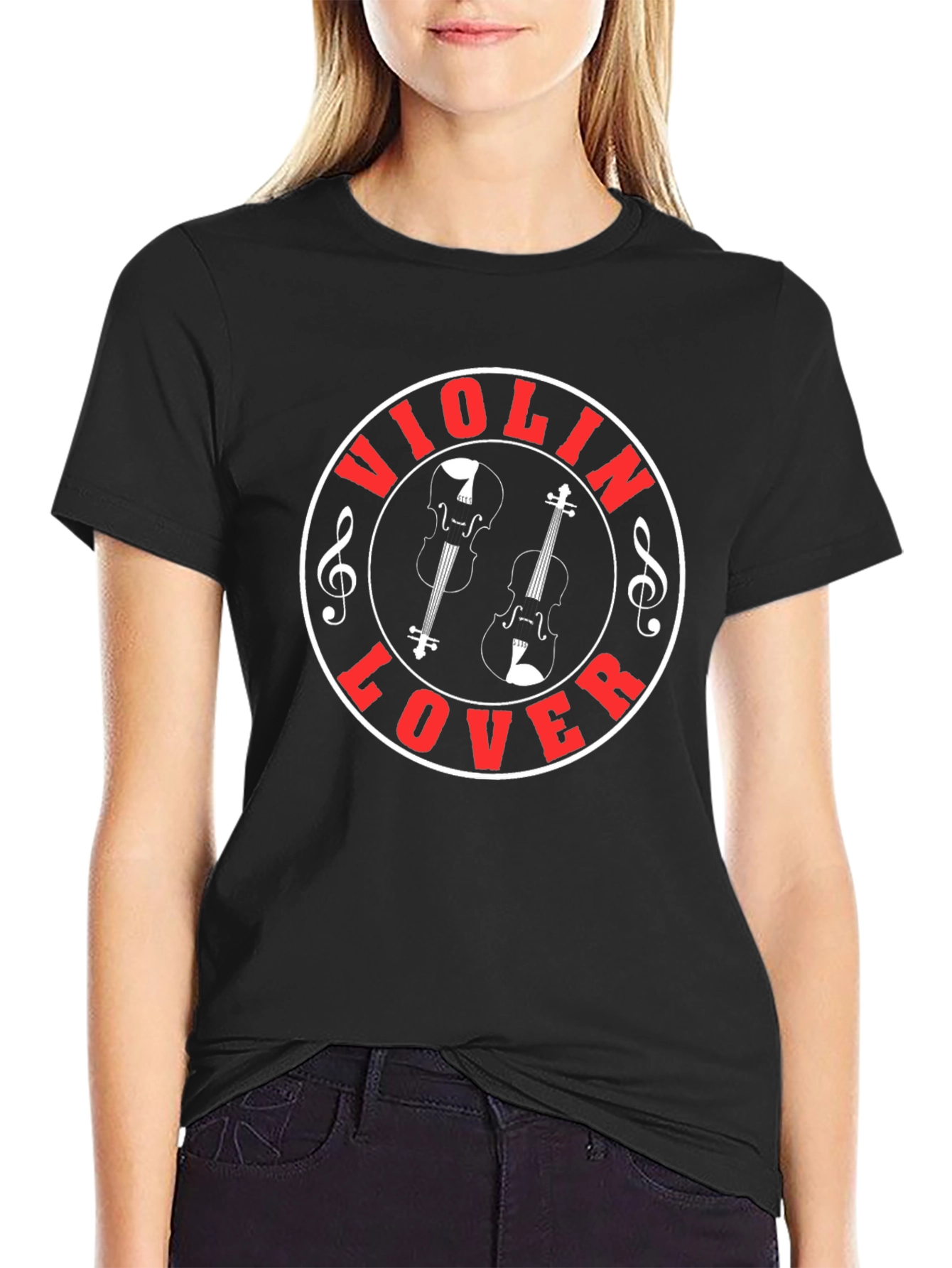 Violin Lover Black T-Shirt