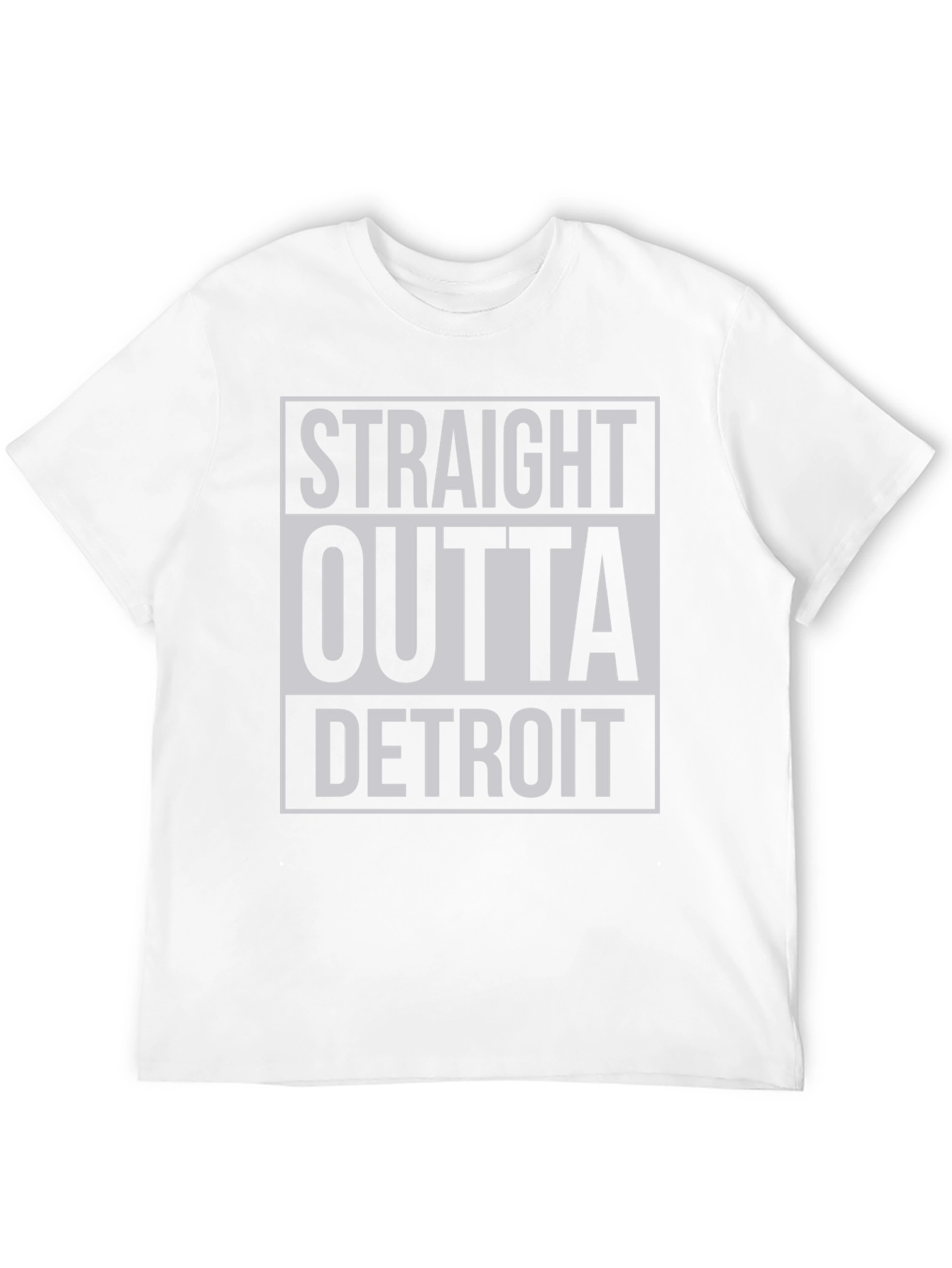 Straight Outta Detroit Black Graphic T-Shirt