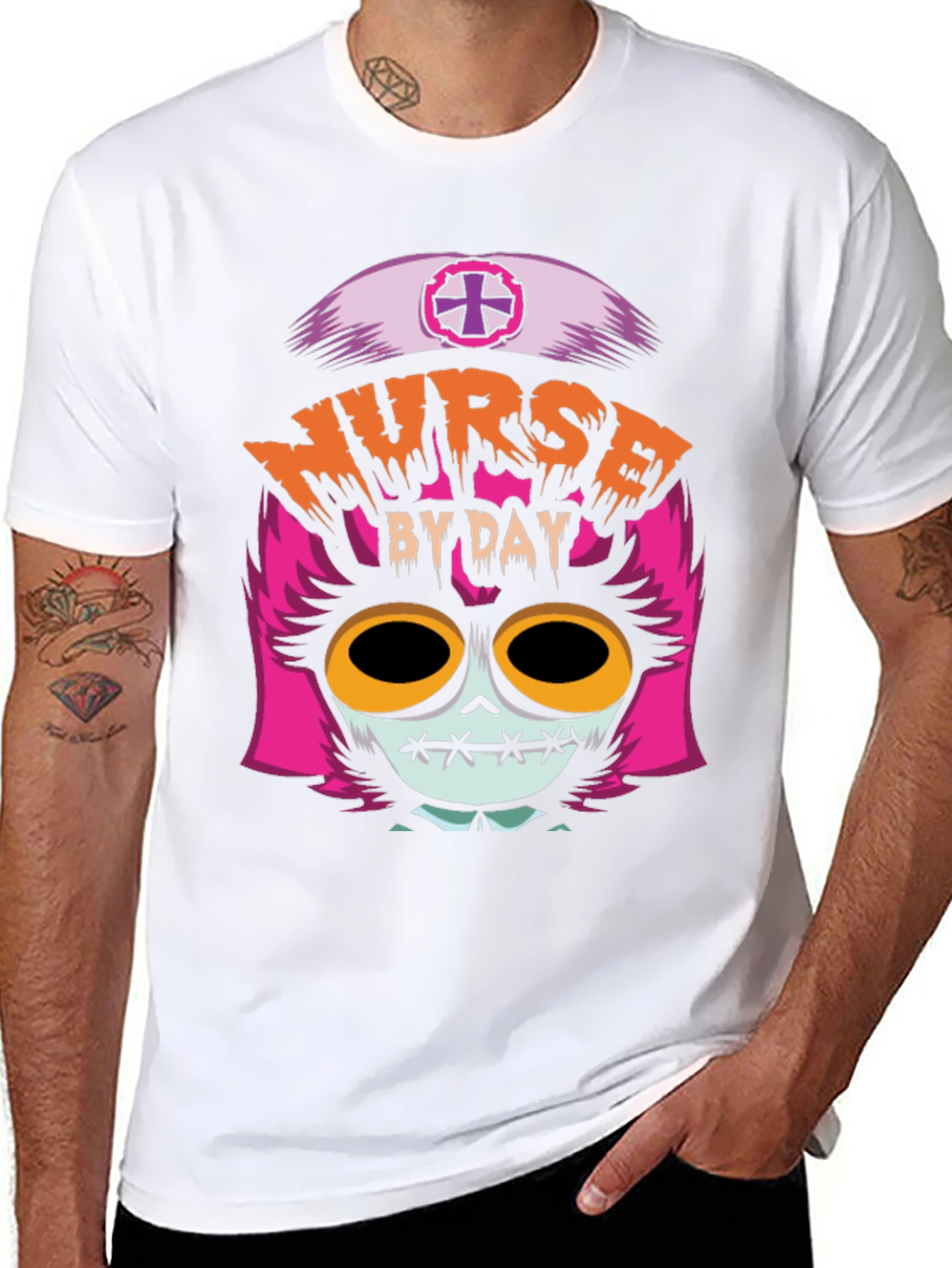 Nurse By Day T-Shirt - Halloween Edition