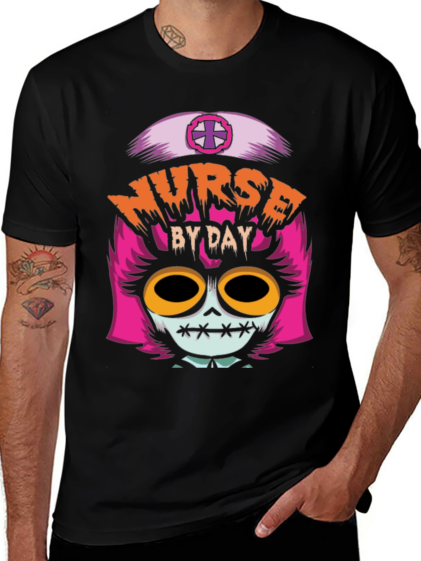 Nurse By Day T-Shirt - Halloween Edition