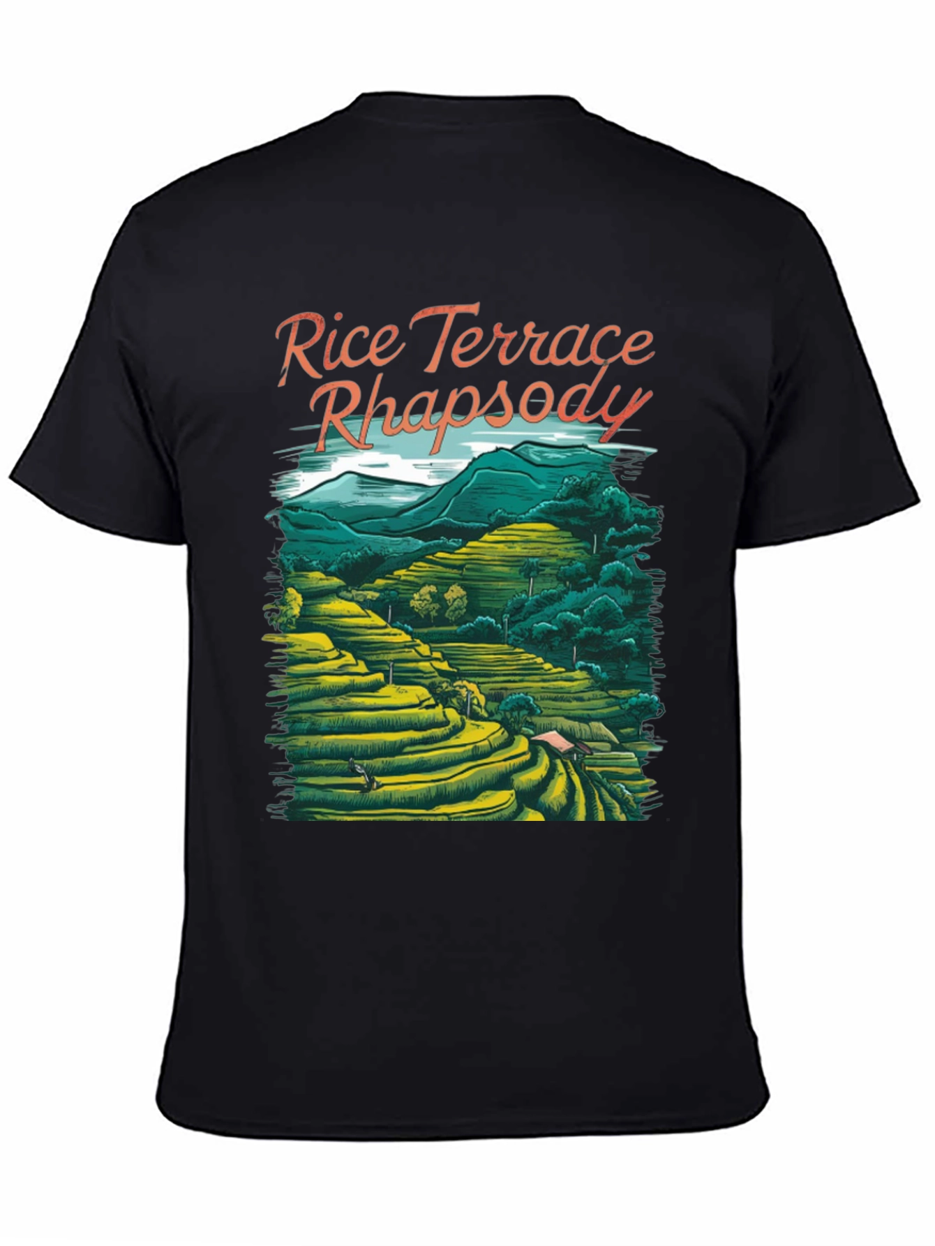 Rice Terrace Rhapsody Black Graphic Tee