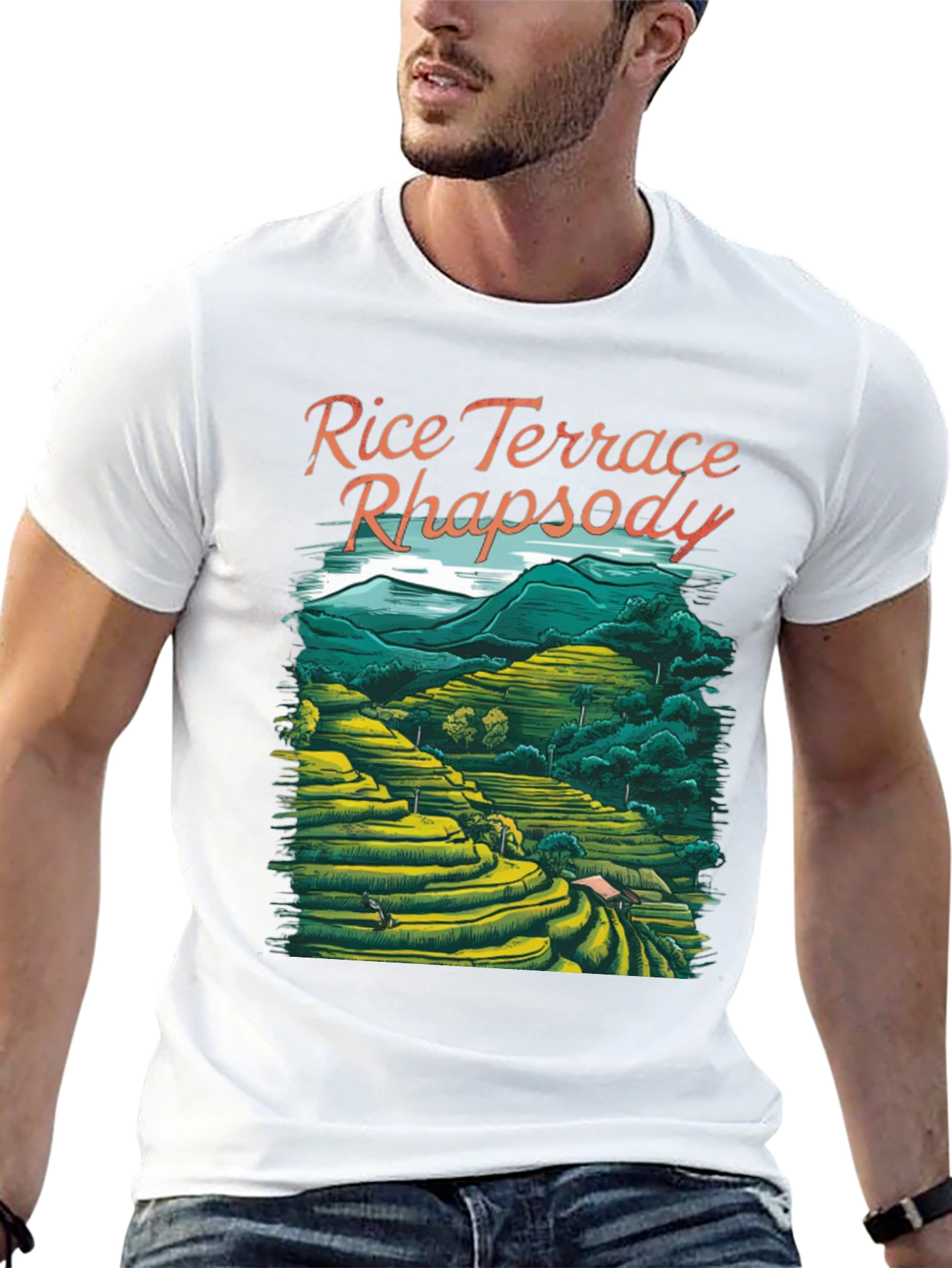 Rice Terrace Rhapsody Black Graphic Tee