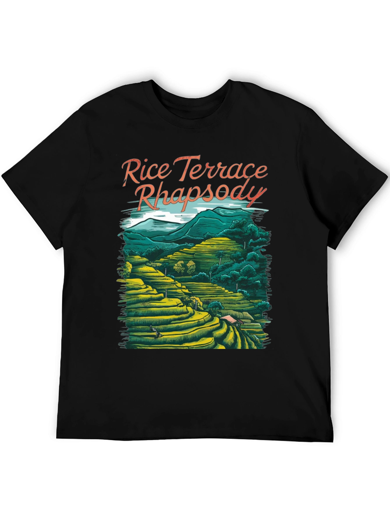 Rice Terrace Rhapsody Black Graphic Tee