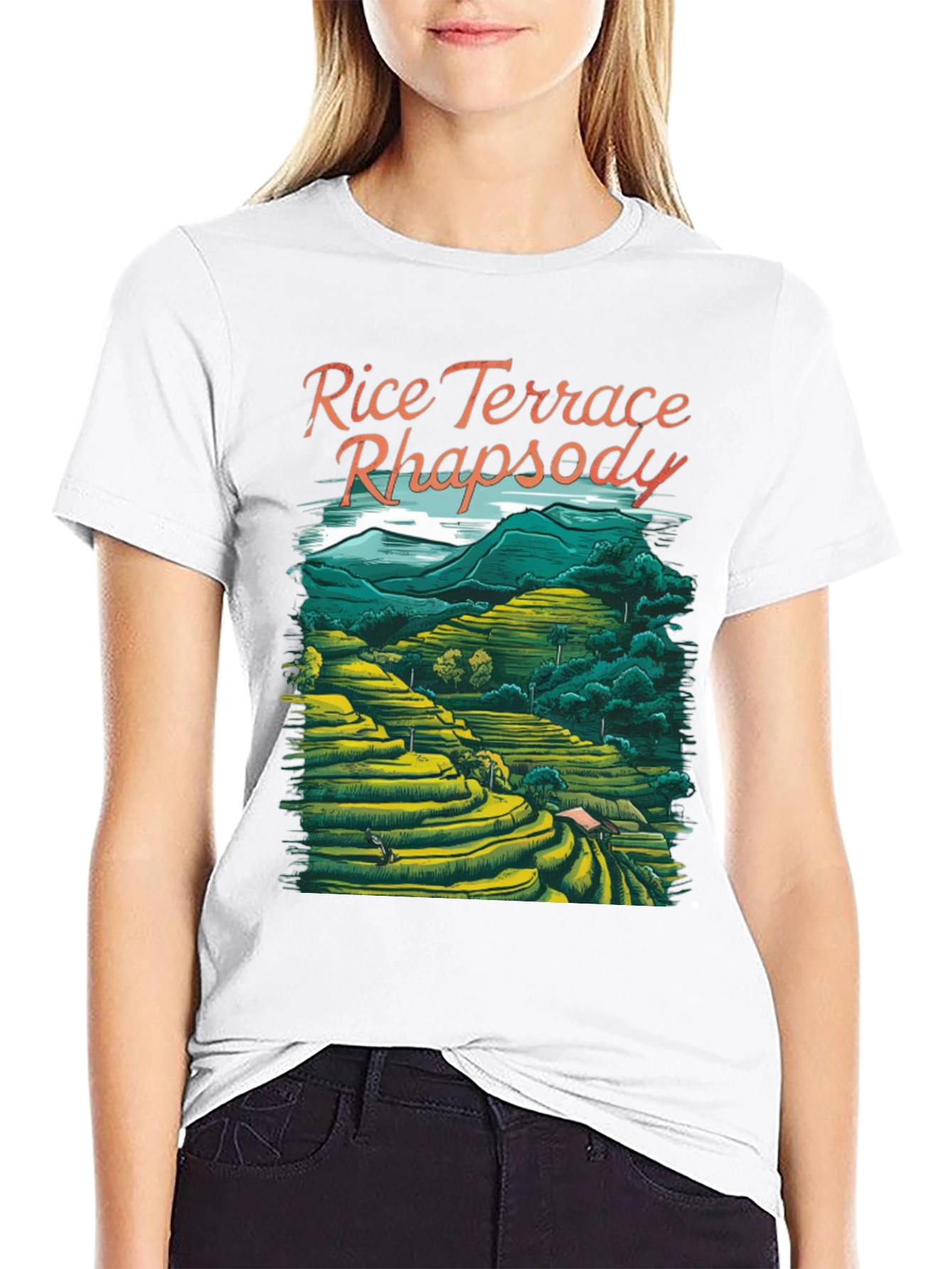 Rice Terrace Rhapsody Black Graphic Tee