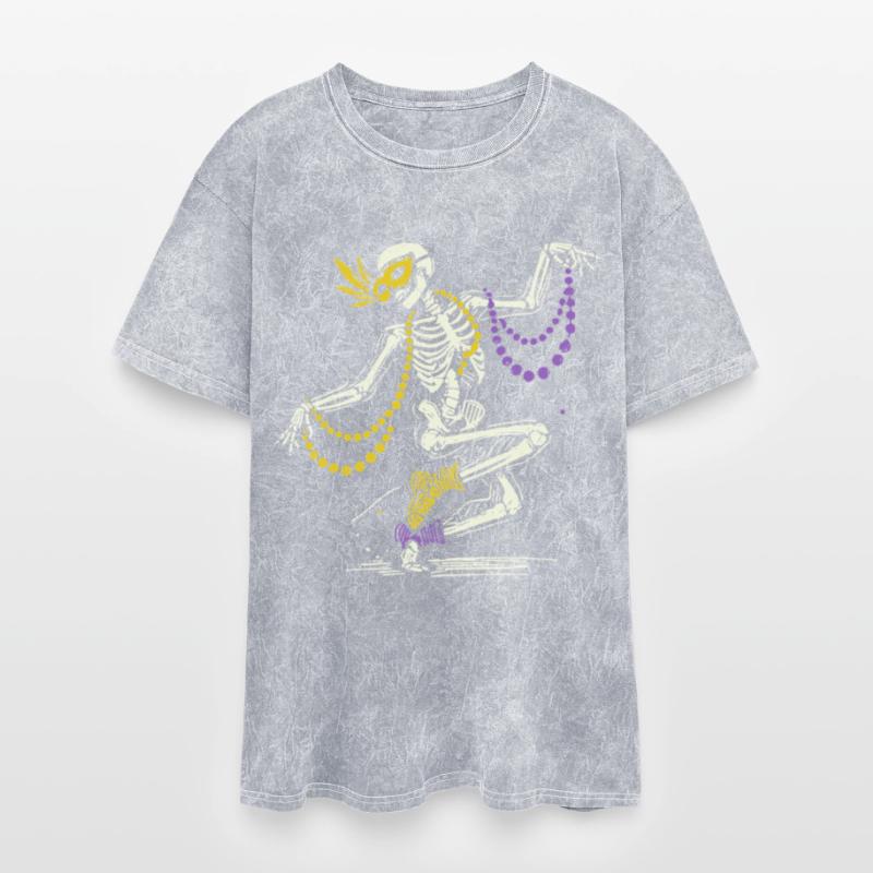 Mardi Gras Skeleton Dance Beads Mask Fun