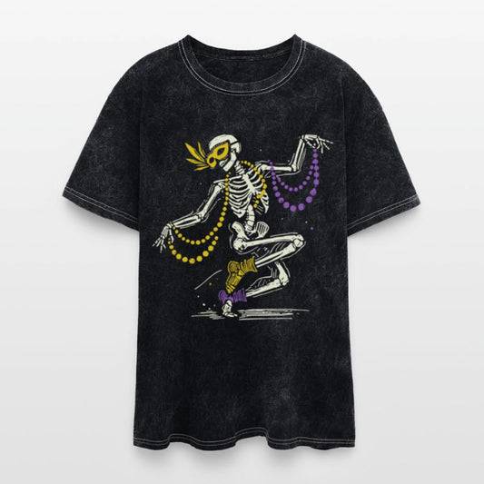 Mardi Gras Skeleton Dance Beads Mask Fun