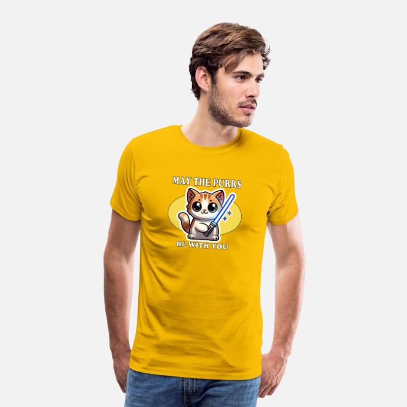 May the Purrs Be With You – Cat Lightsaber T-Shirt