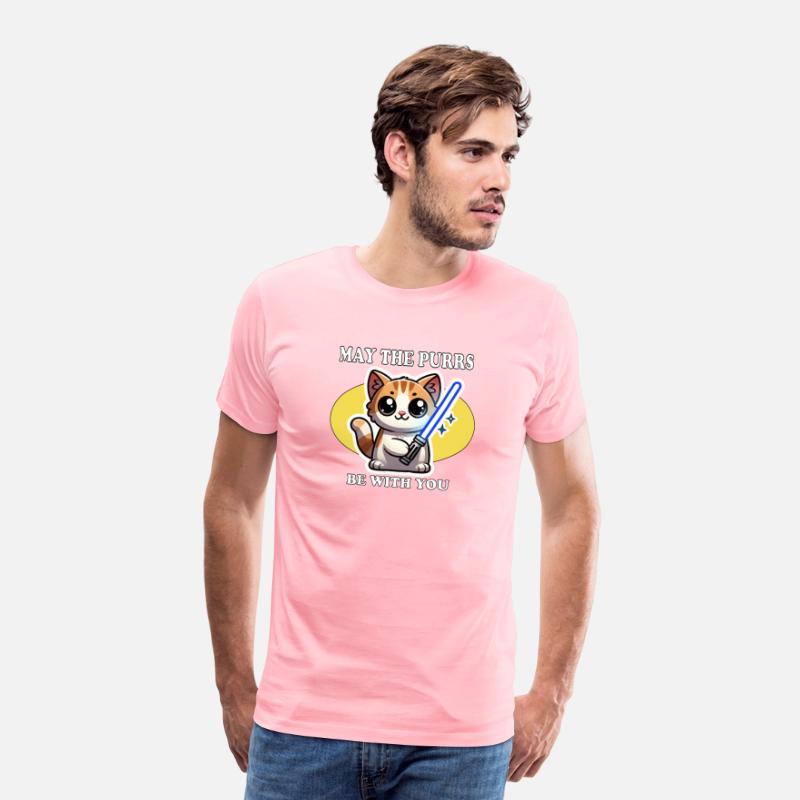 May the Purrs Be With You – Cat Lightsaber T-Shirt