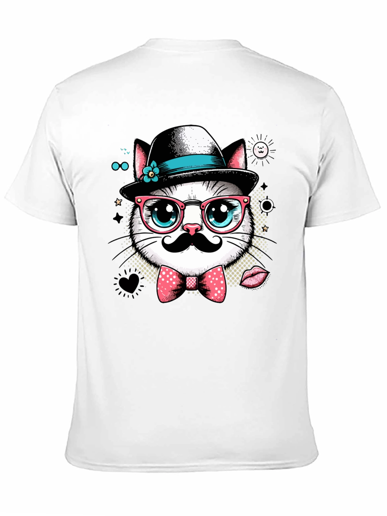 Hipster Cat Graphic Tee - Cool Cat Lovers T-Shirt