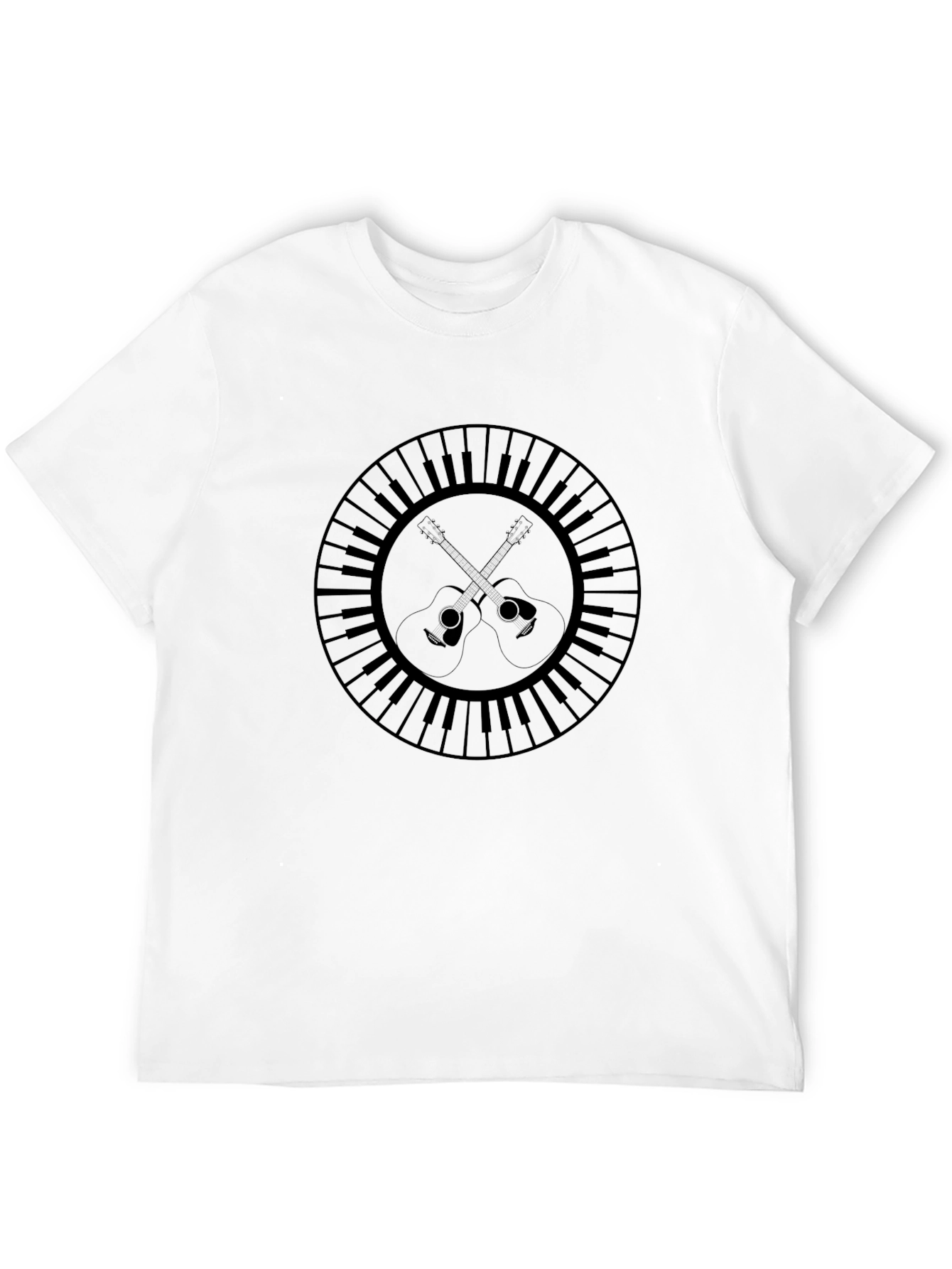 Musical Guitar Piano Graphic Tee