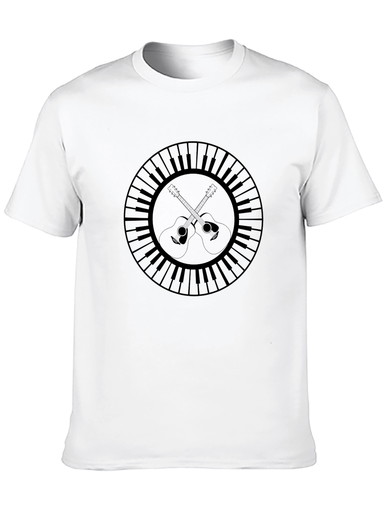 Musical Guitar Piano Graphic Tee