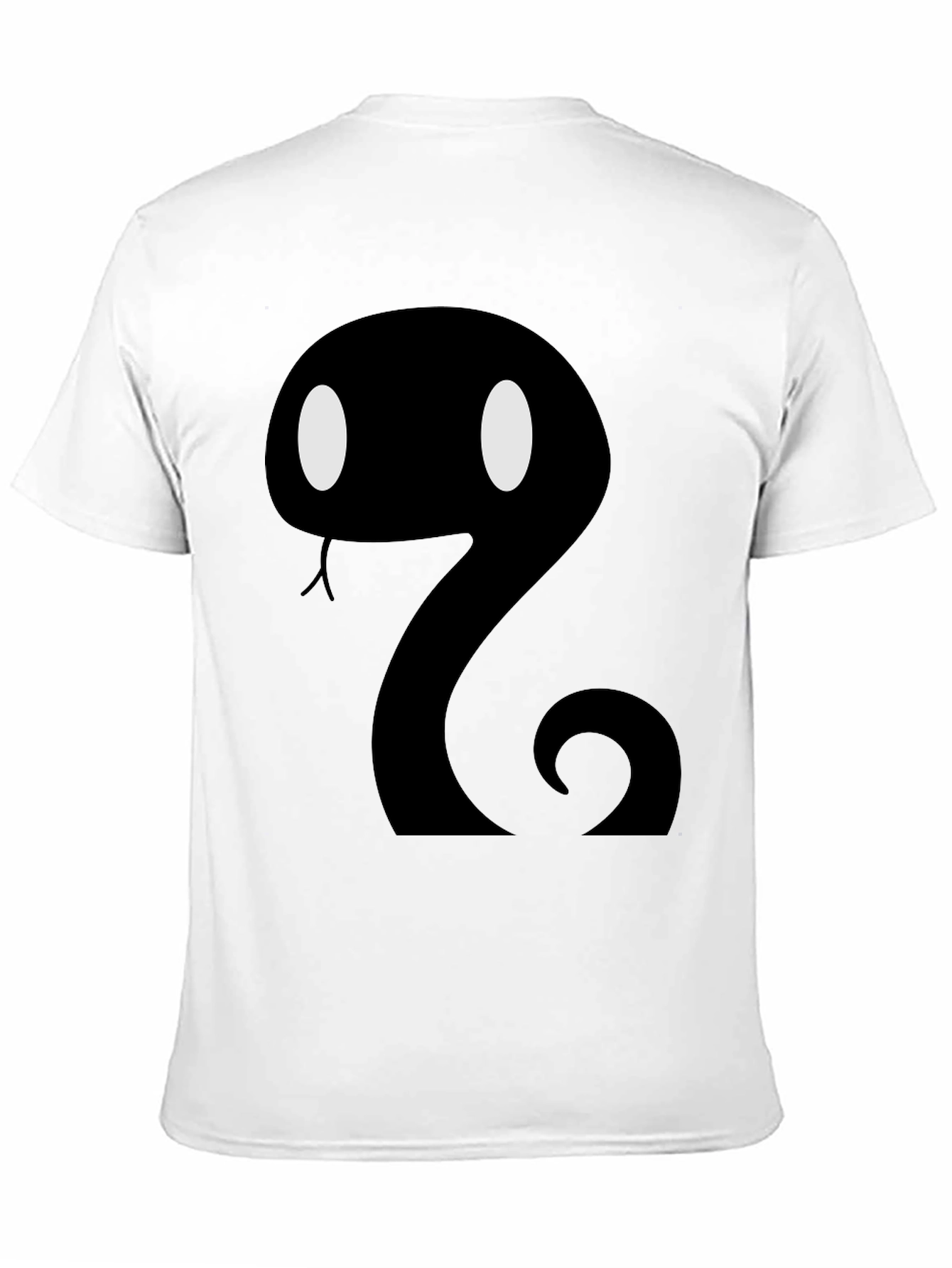 Cartoon Snake Graphic Tee - Mens Black T-Shirt