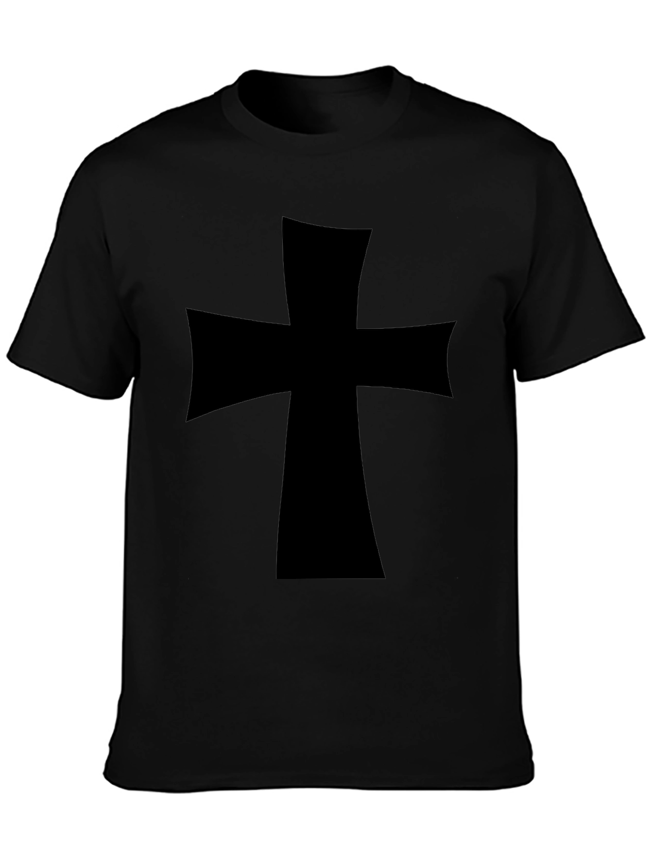 Black T-Shirt with Cross Graphic