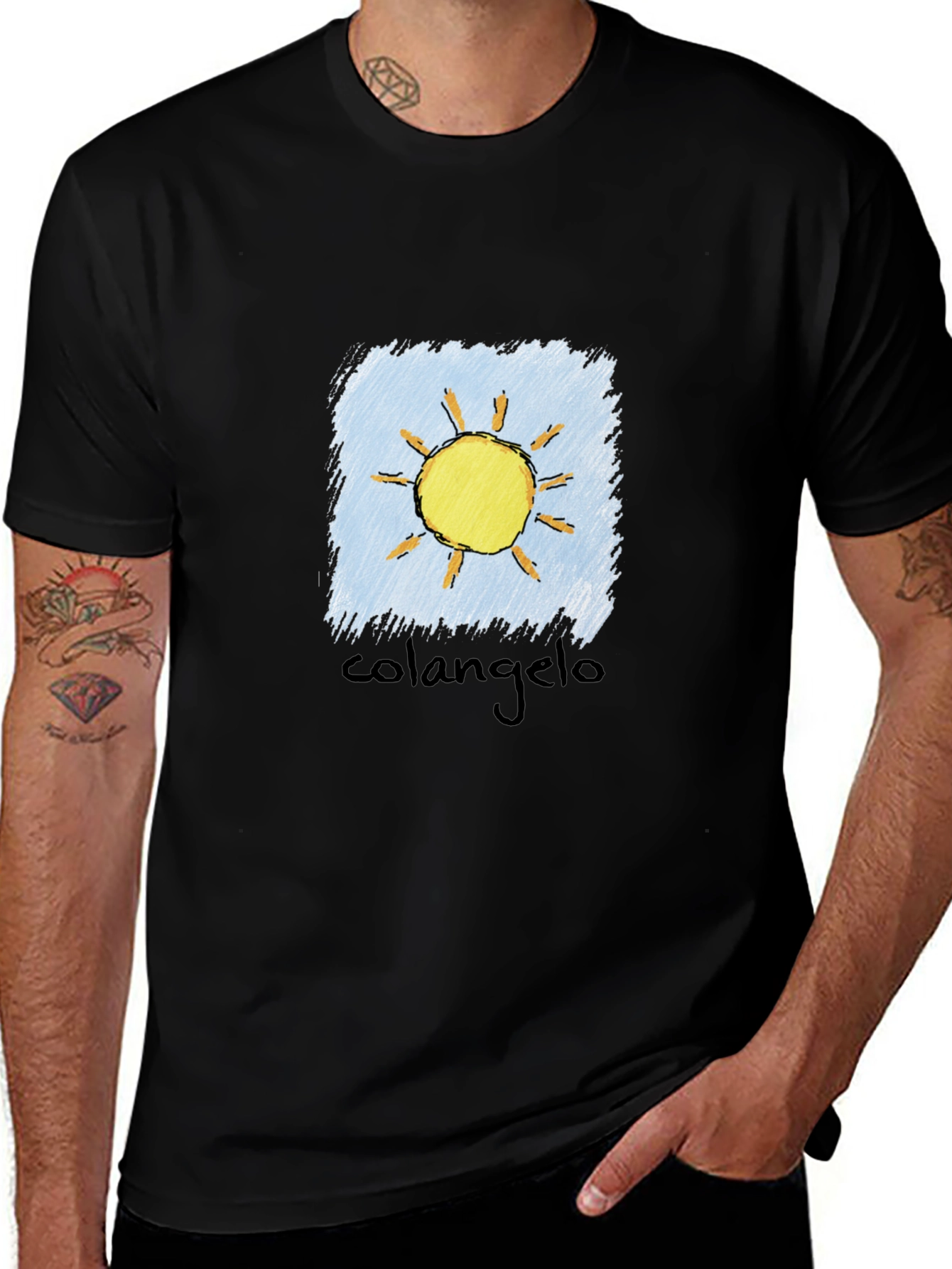 Colangelo Sun Graphic Black T-Shirt