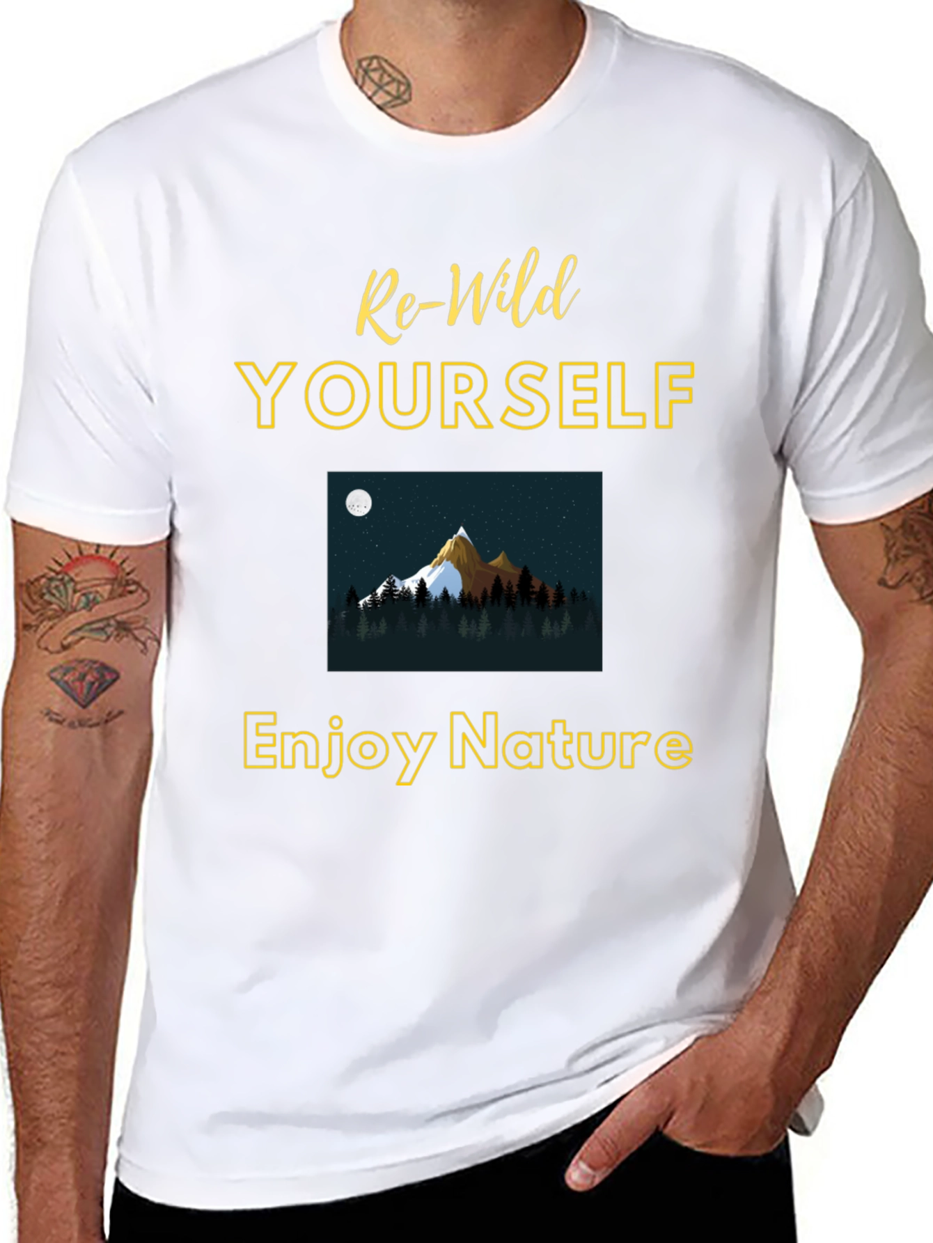 Re-Wild Yourself T-Shirt - Enjoy Nature Graphic Tee