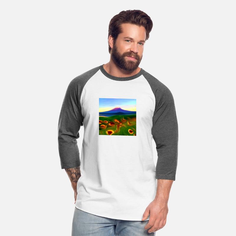 meadow land and mountain digital art