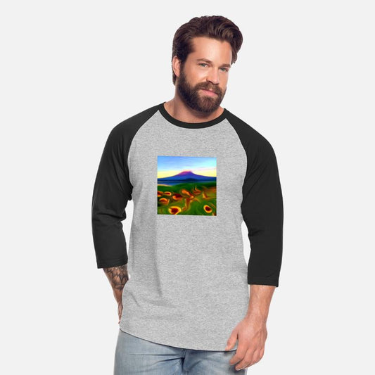 meadow land and mountain digital art