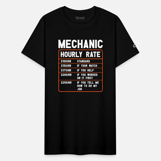 Mechanic Hourly Rate Funny Car mechanic Saying
