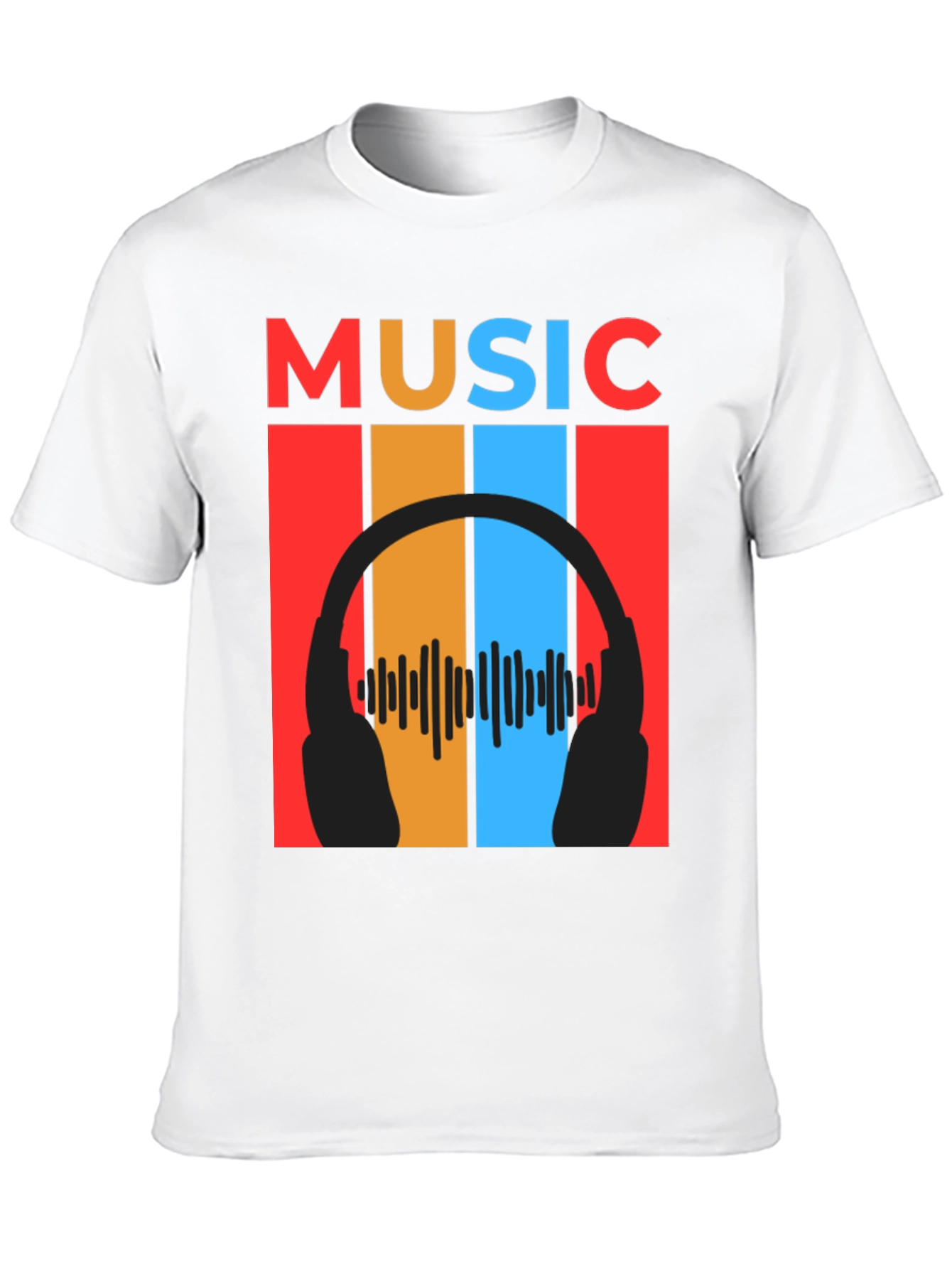 Retro Music Headphones Graphic Tee