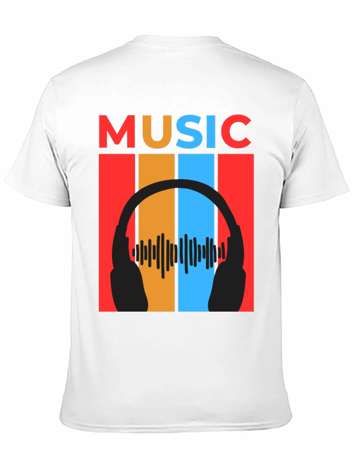 Retro Music Headphones Graphic Tee