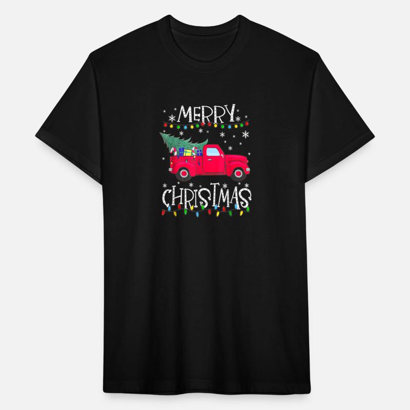 Merry Christmas Truck Tree Lights Pajama Xmas