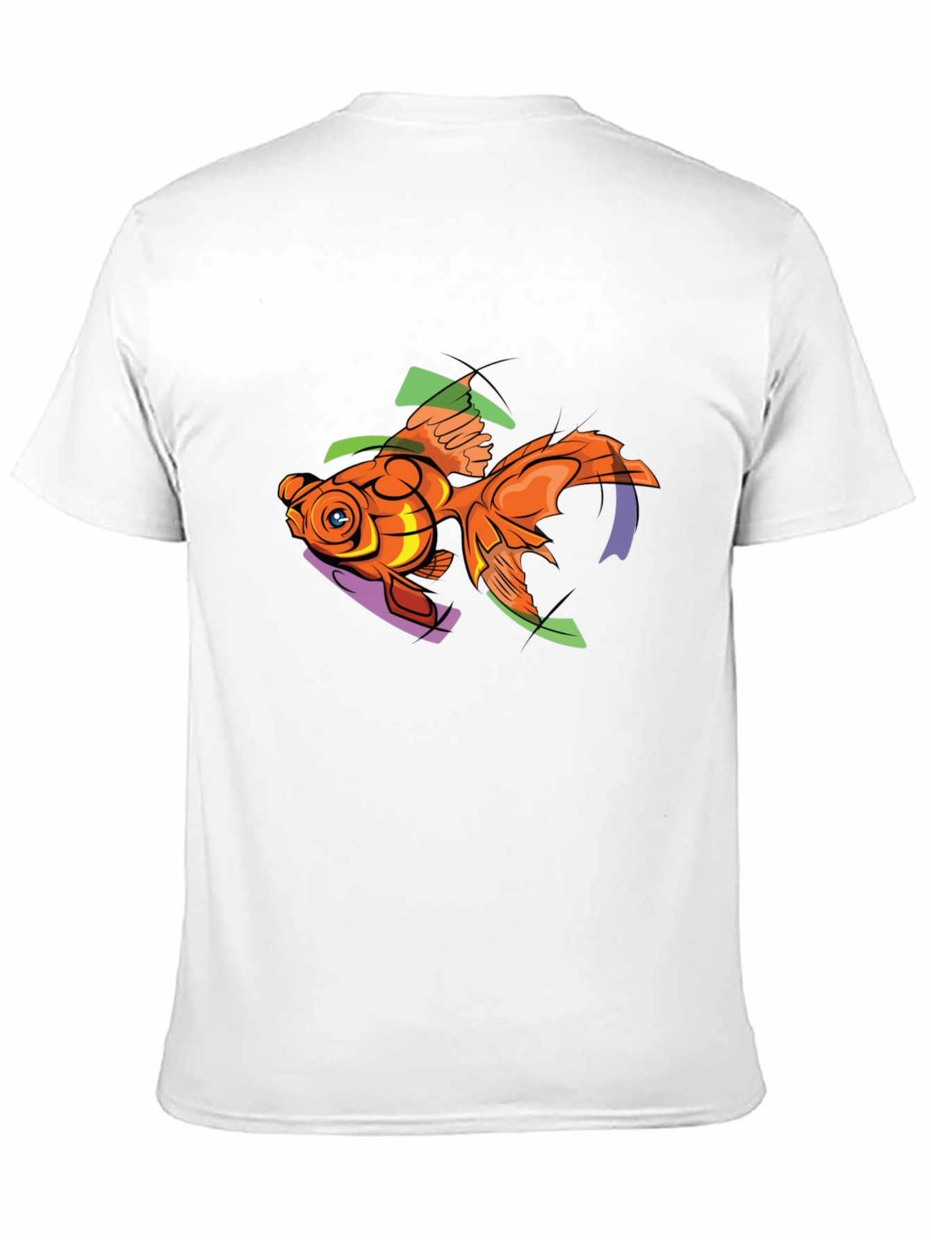 Goldfish Graphic Print Black T-Shirt