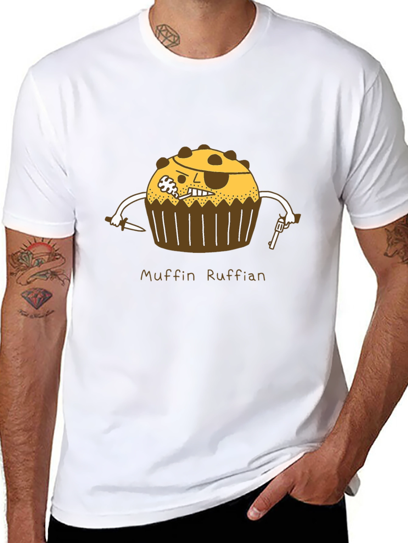 Muffin Ruffian Graphic Tee - Pirate Cupcake T-Shirt
