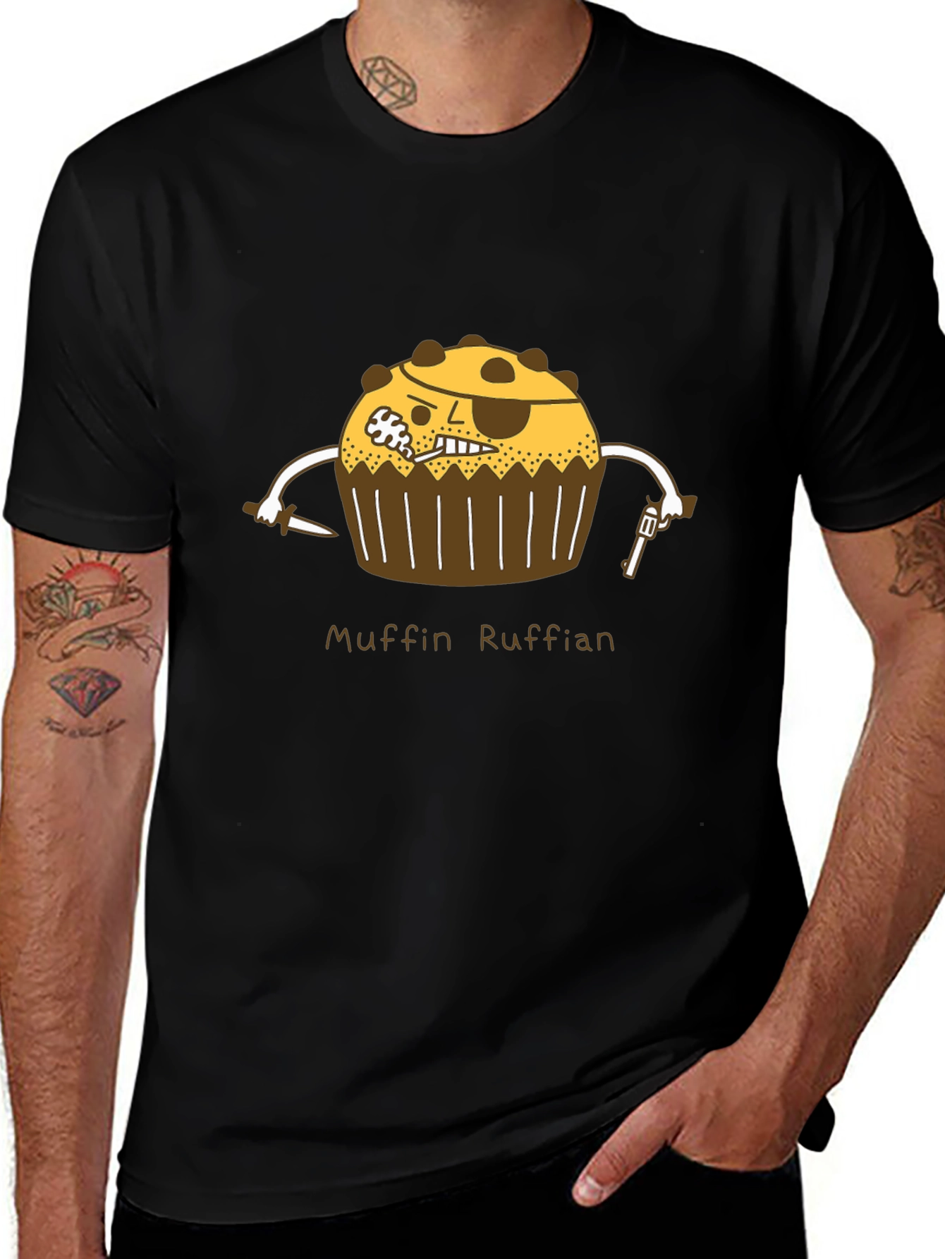 Muffin Ruffian Graphic Tee - Pirate Cupcake T-Shirt