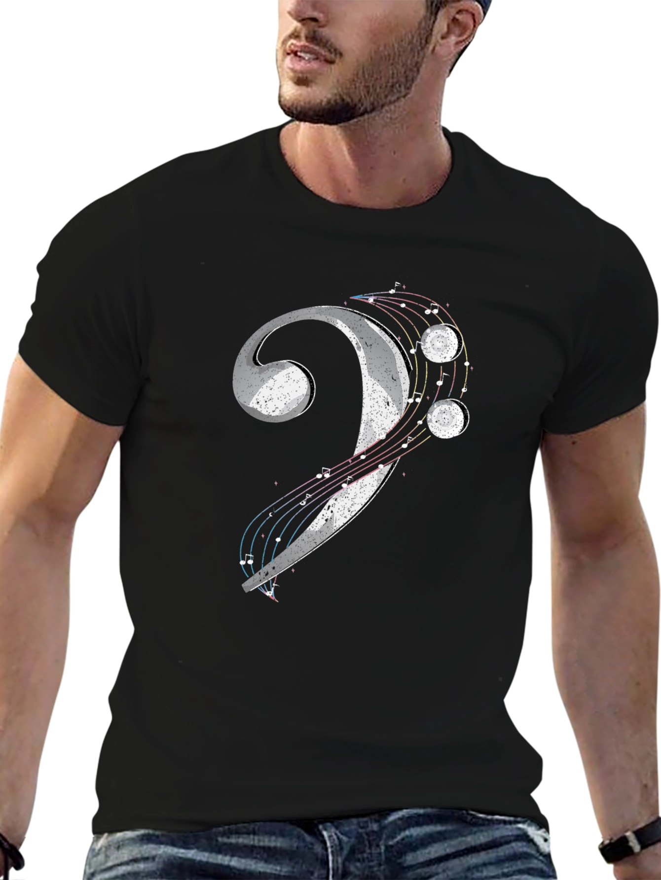 Bass Clef Music T-Shirt - Graphic Print