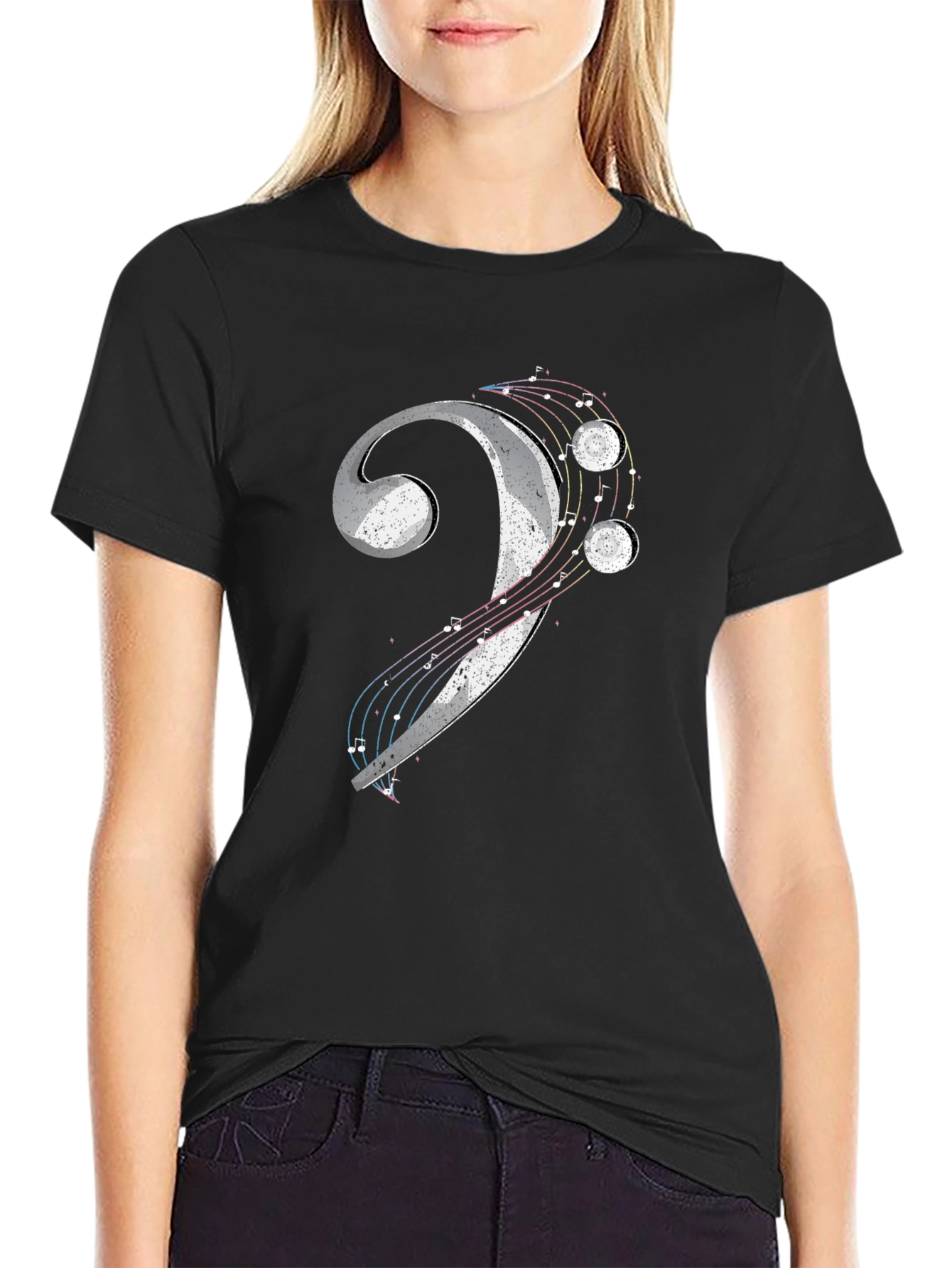 Bass Clef Music T-Shirt - Graphic Print