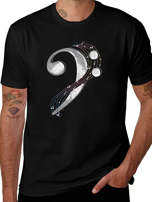 Bass Clef Music T-Shirt - Graphic Print