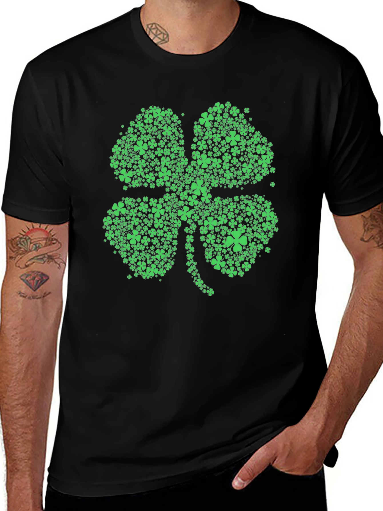 Shamrock T-Shirt - St. Patricks Day Green Clover