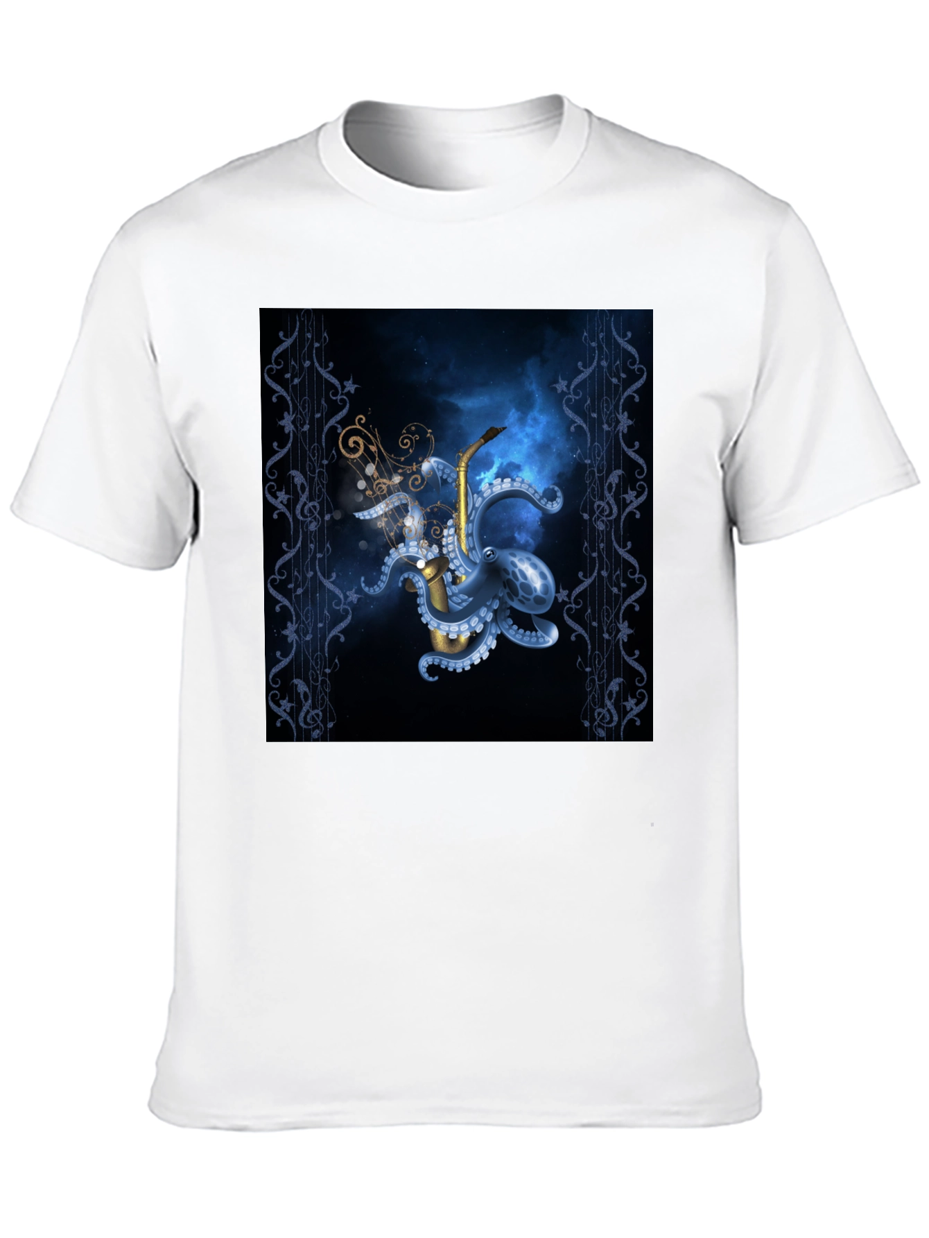 Octopus Saxophone Graphic T-Shirt