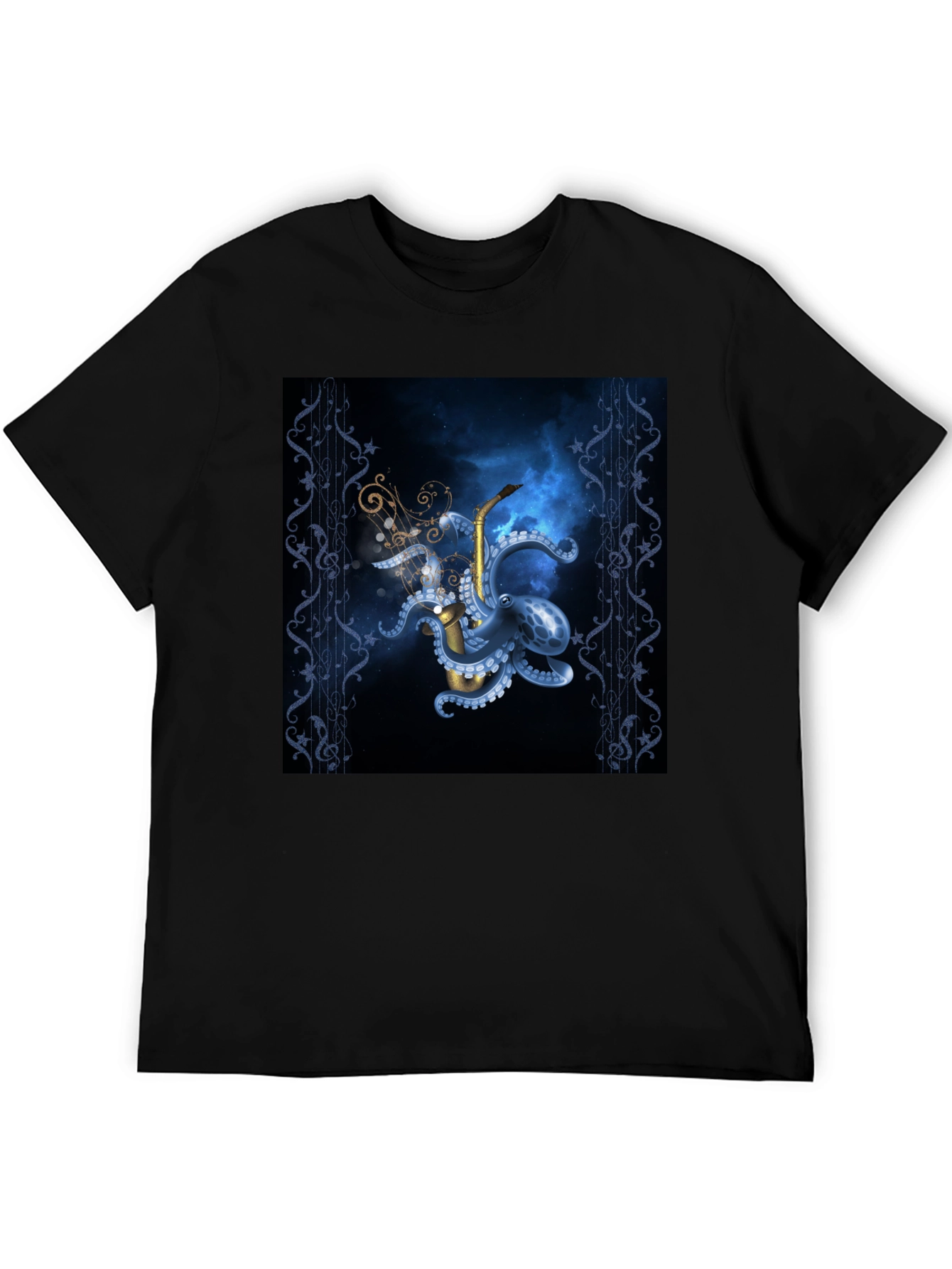 Octopus Saxophone Graphic T-Shirt