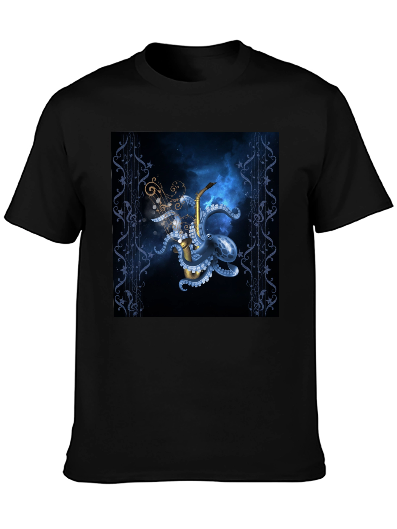 Octopus Saxophone Graphic T-Shirt