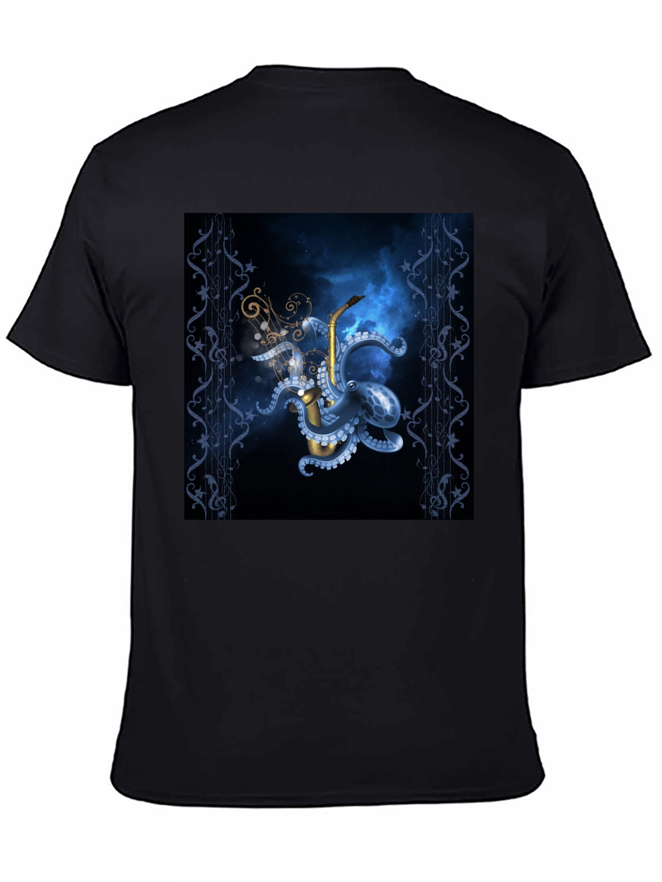 Octopus Saxophone Graphic T-Shirt