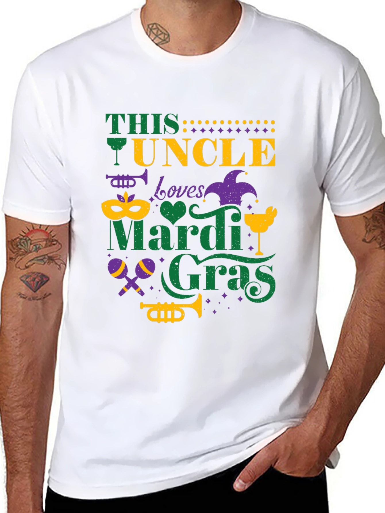This Uncle Loves Mardi Gras T-Shirt