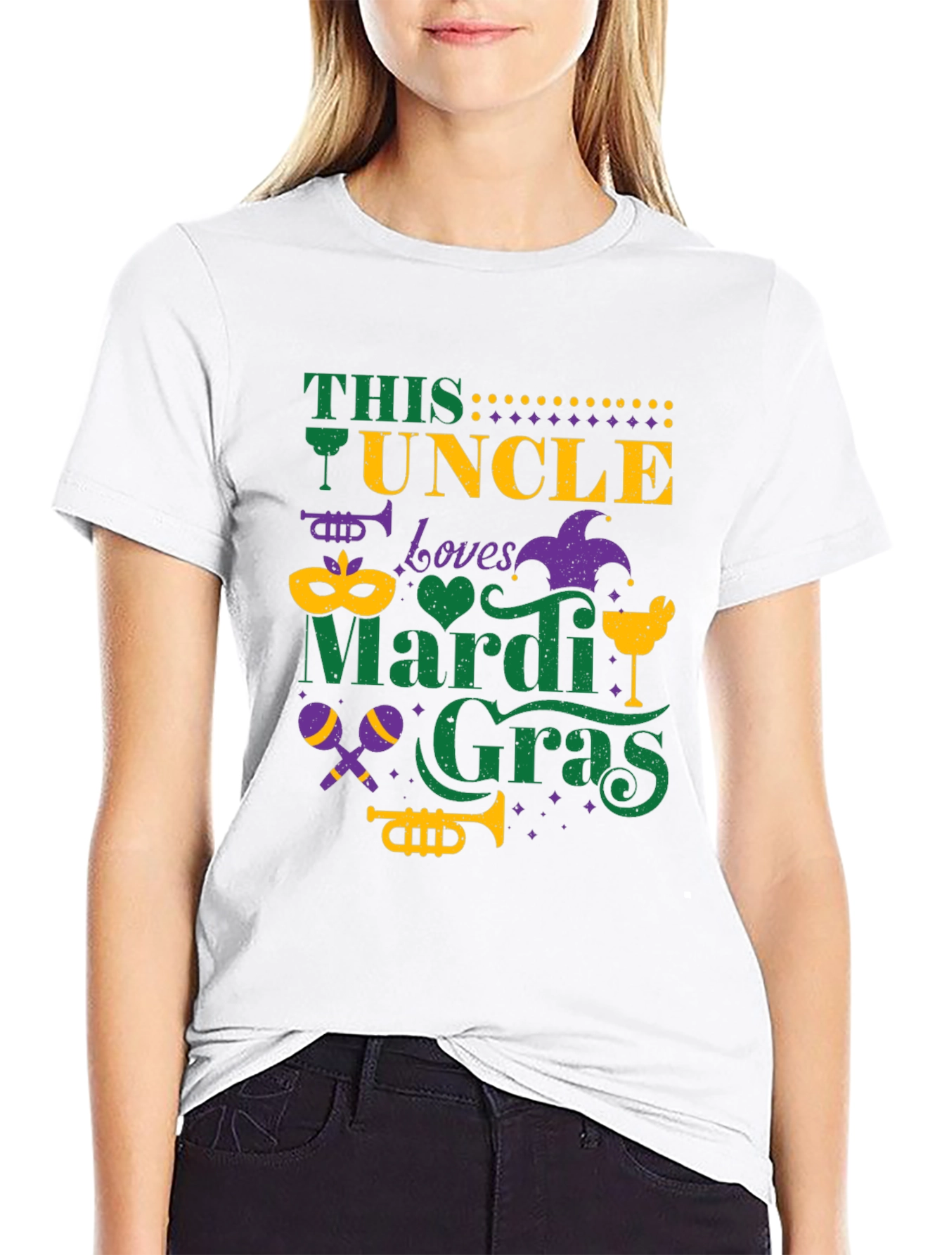 This Uncle Loves Mardi Gras T-Shirt