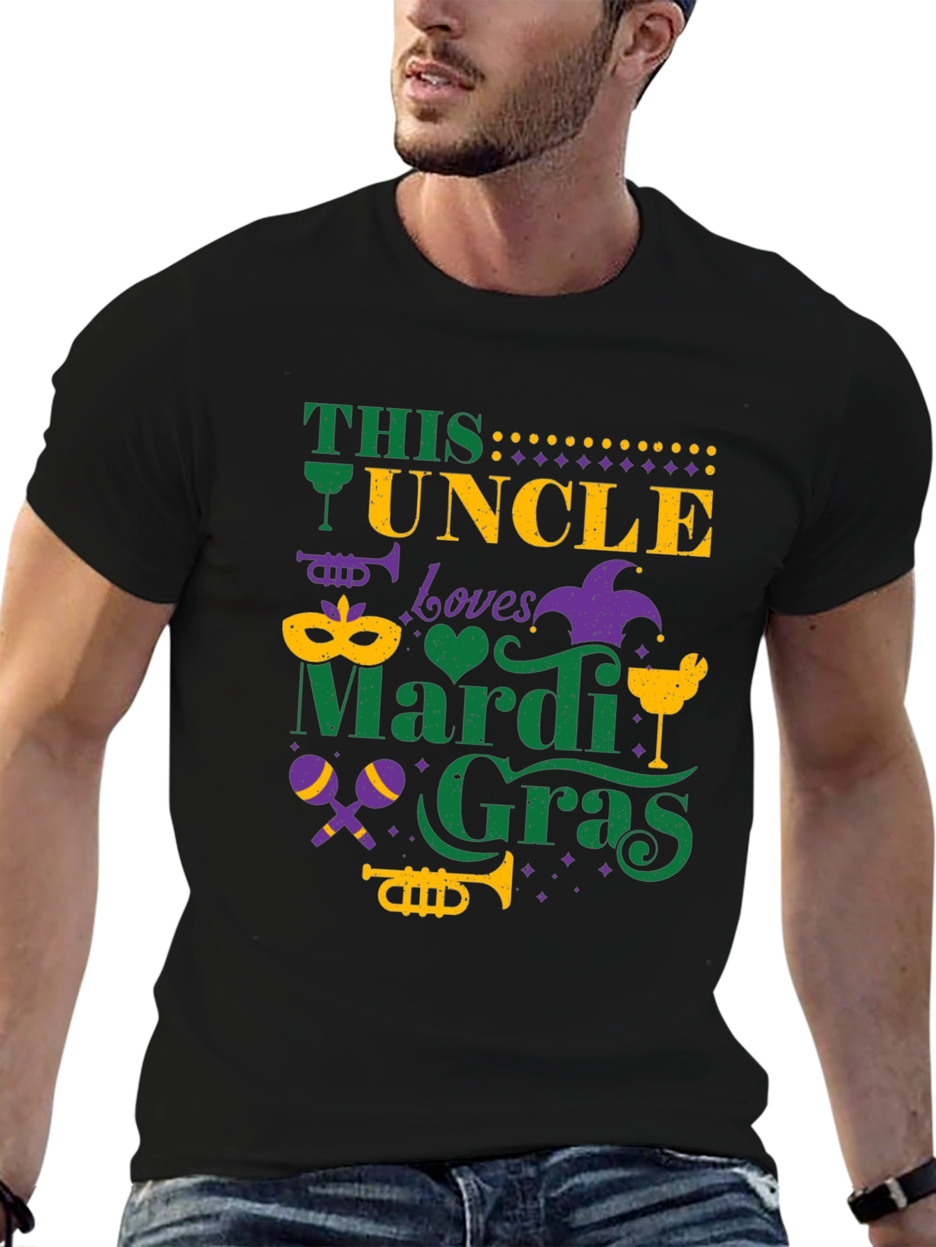 This Uncle Loves Mardi Gras T-Shirt