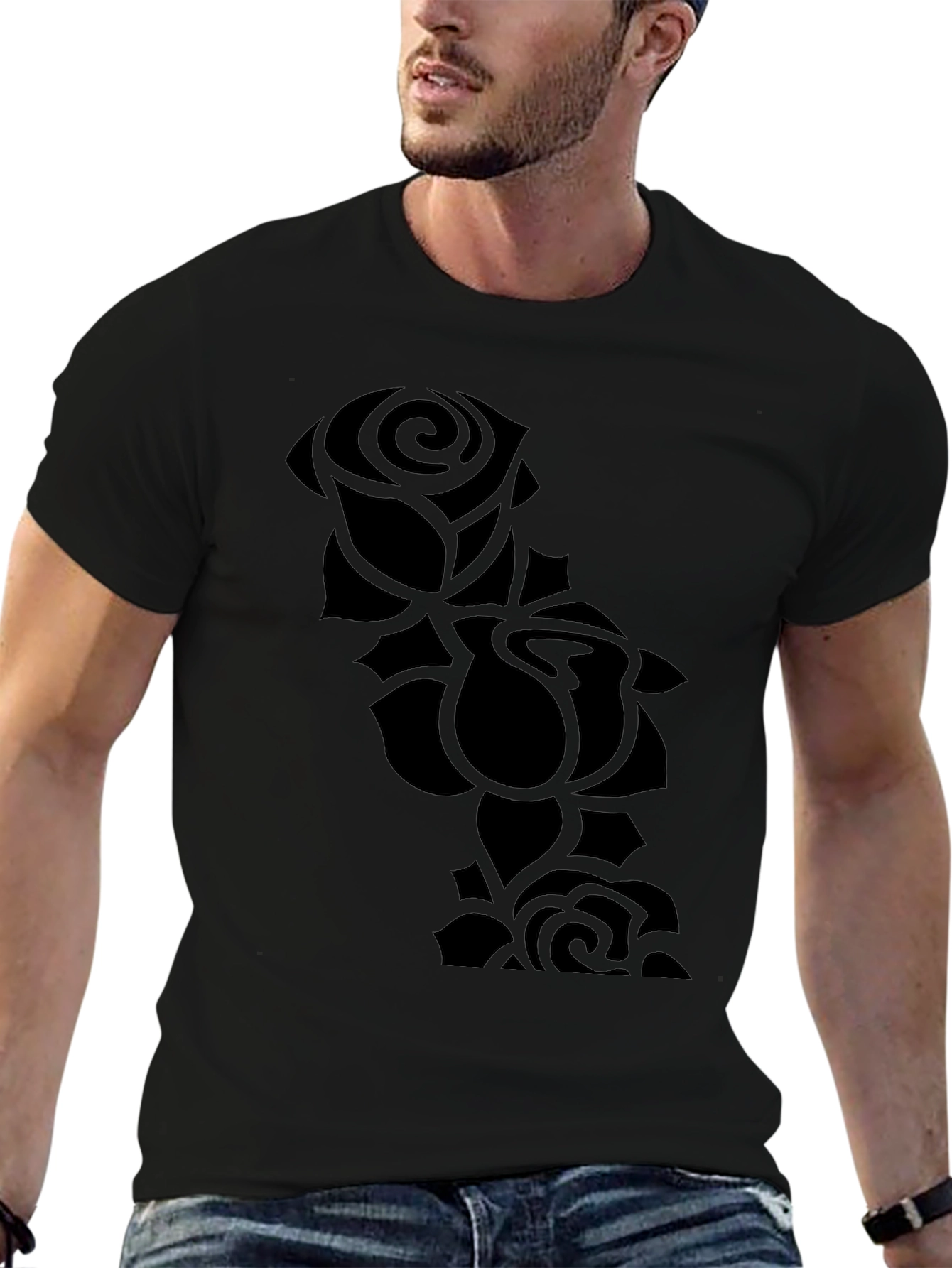 Black Rose Silhouette T-Shirt