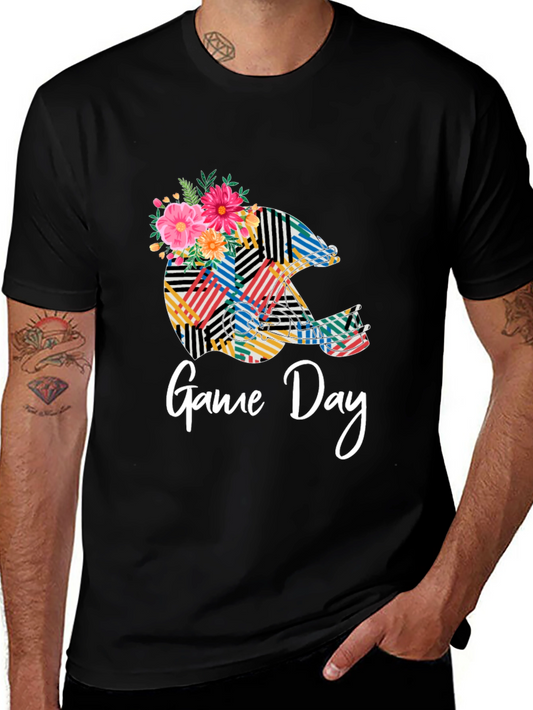Game Day Floral Helmet T-Shirt