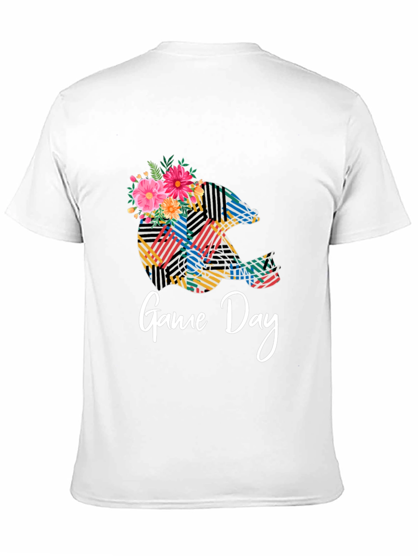Game Day Floral Helmet T-Shirt